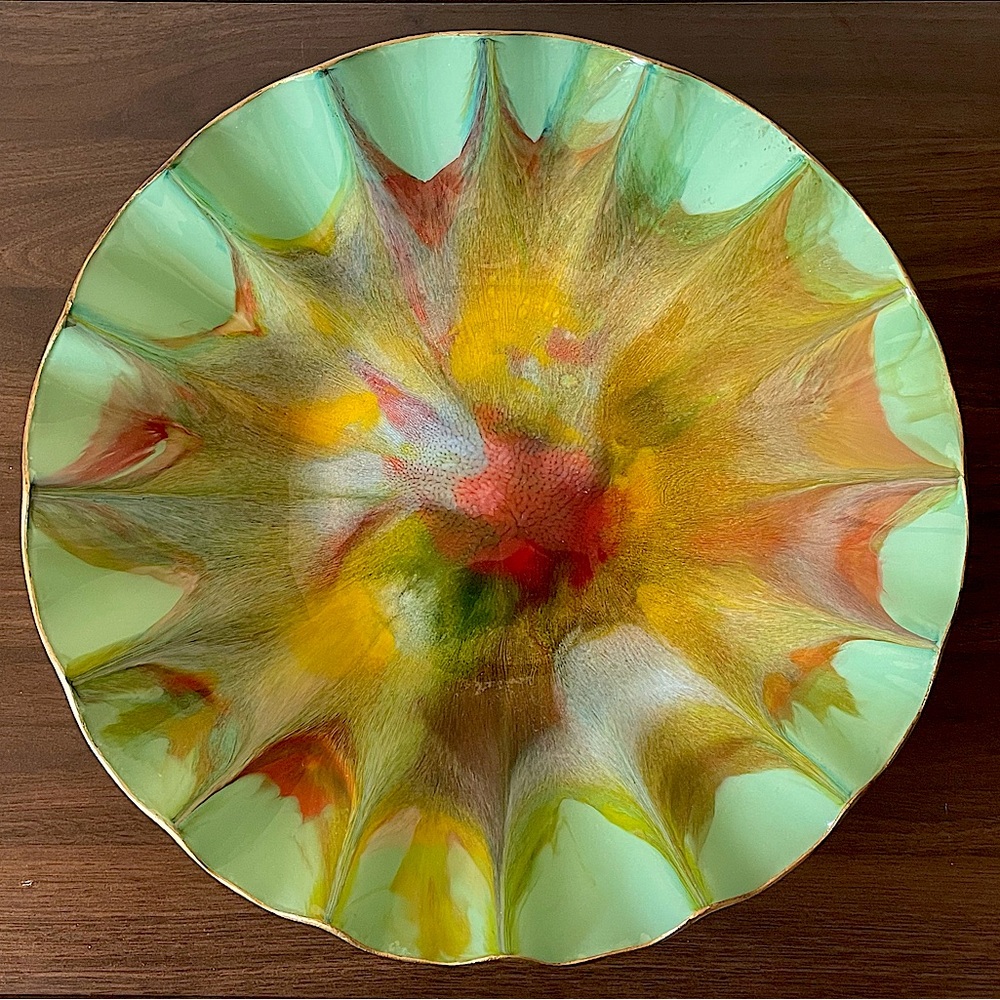 Vintage Colorful Dish Bowl